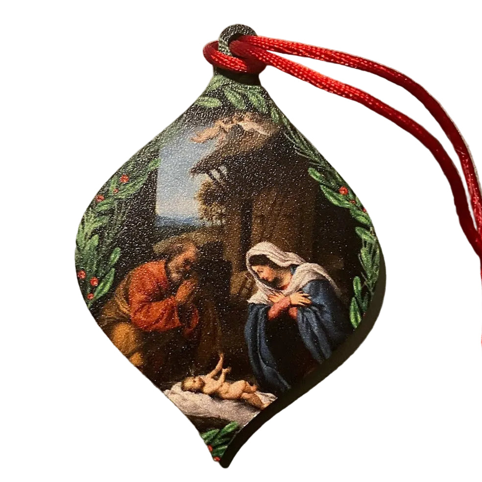Christmas Nativity Wood Ornament