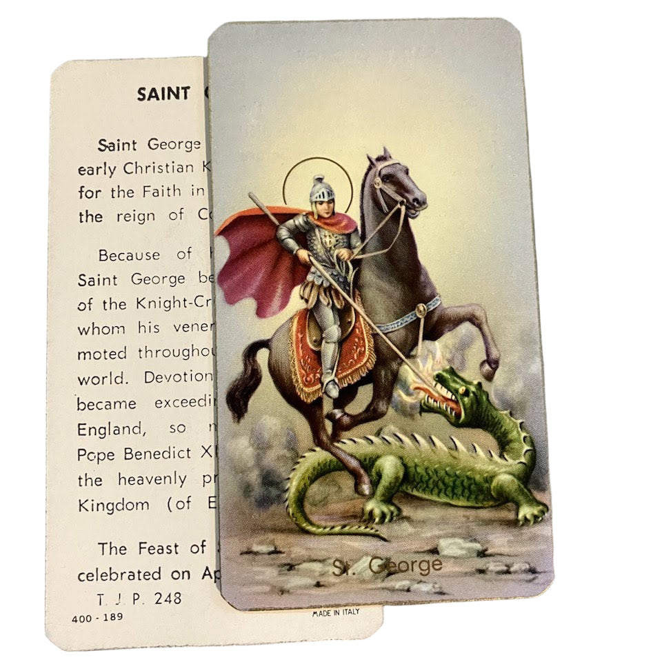St. George - Laminated Holy Card