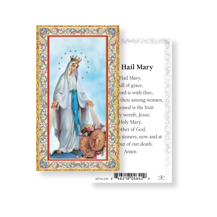 The Hail Mary Holy Card