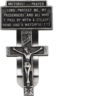 Motorist Prayer - Crucifix - Visor Clip