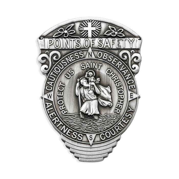 St. Christopher, Compass - Auto Visor Clip