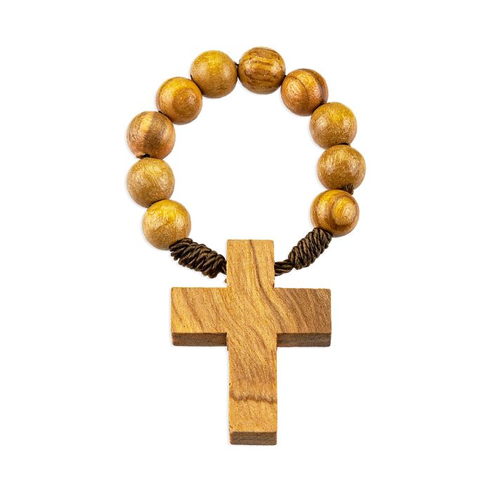 Brown Wood Rosary Ring
