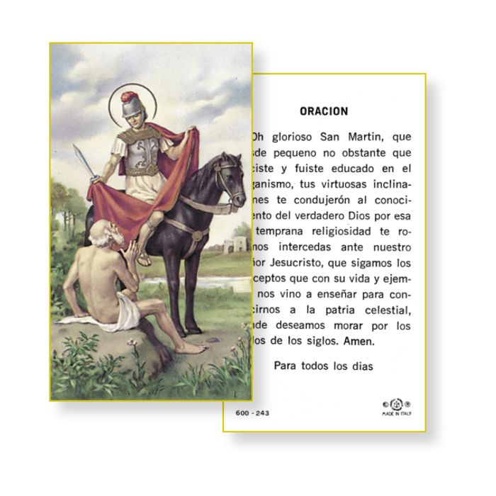 San Martin Holy Card
