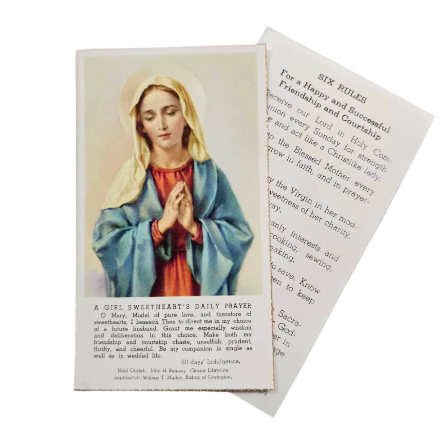 Courtship Prayer - Holy Card