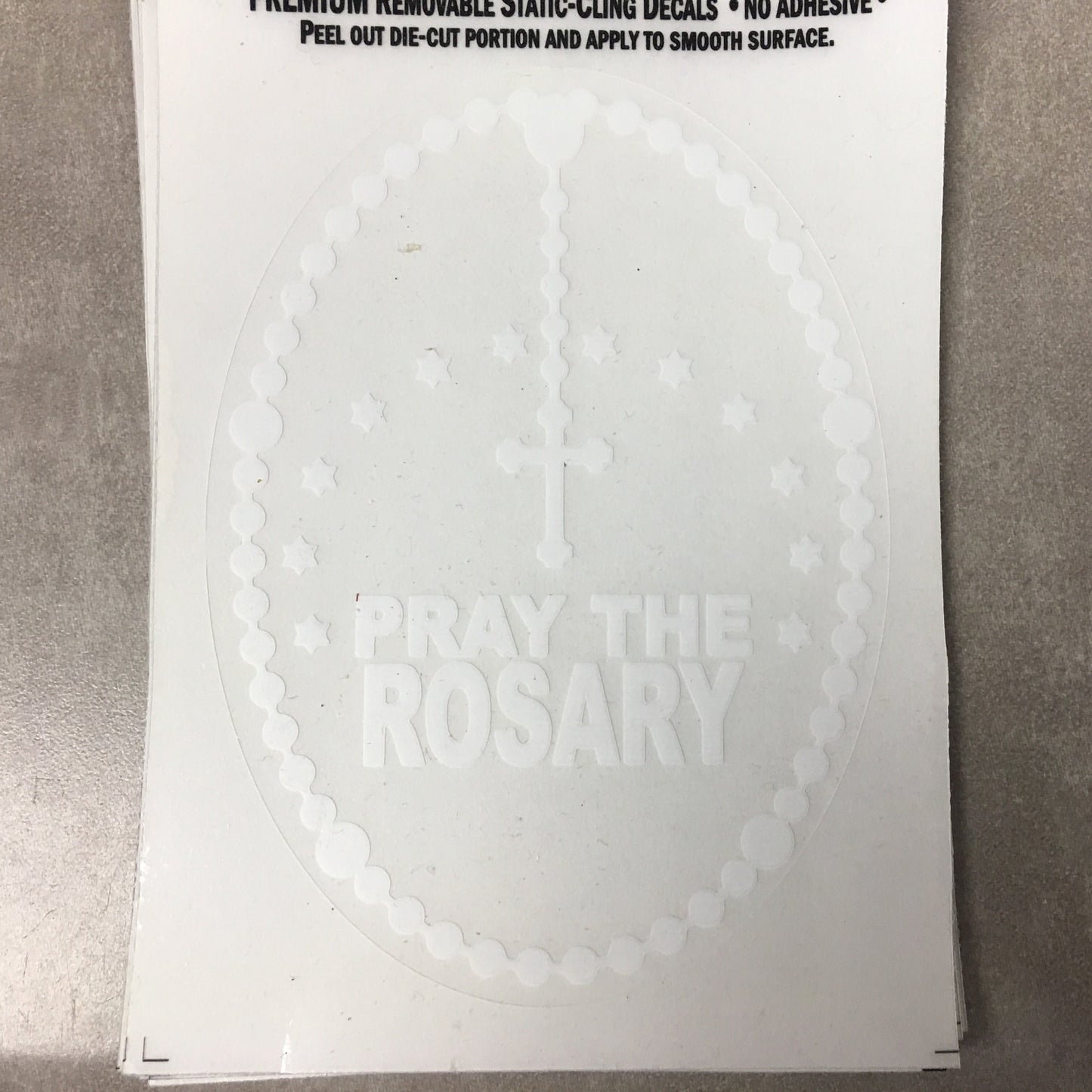 “Pray the Rosary”Auto Emblem - Window Cling