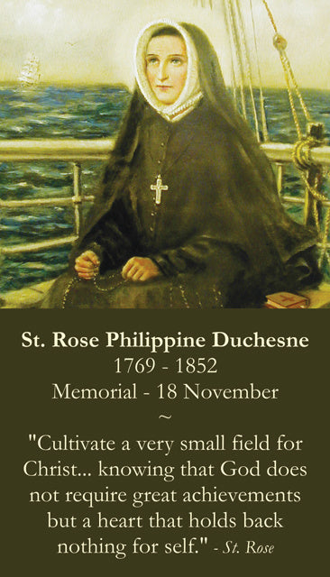 St. Rose Philippine Duchesne Holy Card