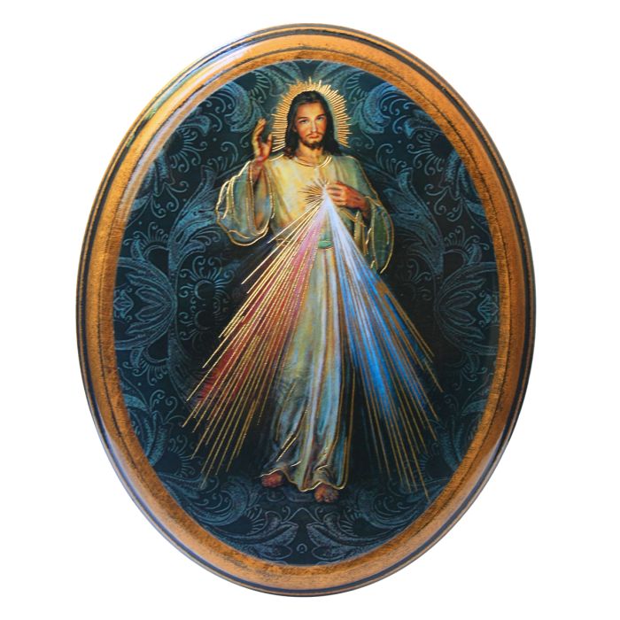 Divine Mercy Oval Wall Plaque