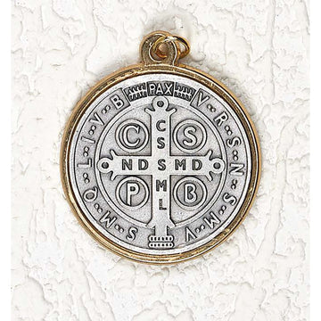 St. Benedict Jubliee Medal, Two-tone, Double-sided