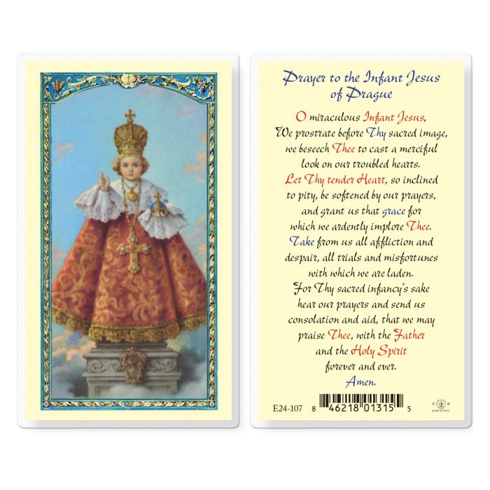 Infant of Prague Holy Card