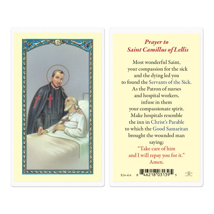 St. Camillus of Lellis Holy Card