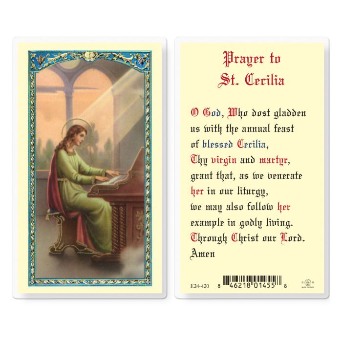 St. Cecilia Holy Card