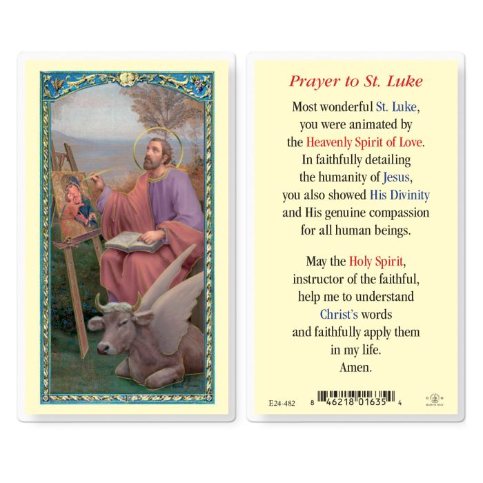 St. Luke Holy Card