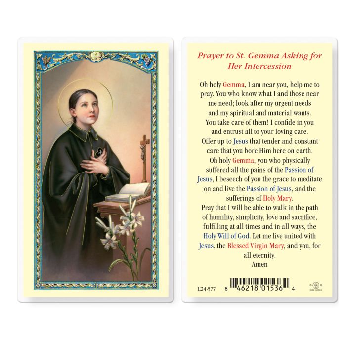St. Gemma Galgani Holy Card