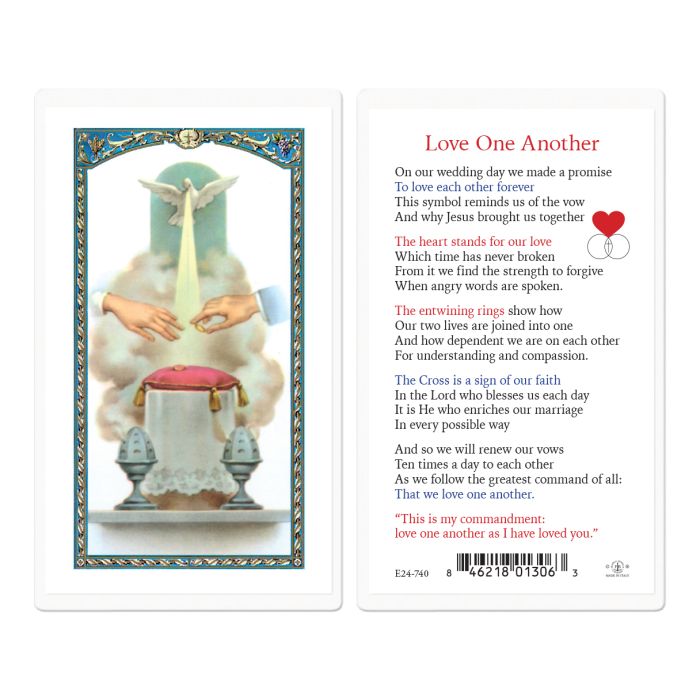 Love One Another Holy Card for Spouses