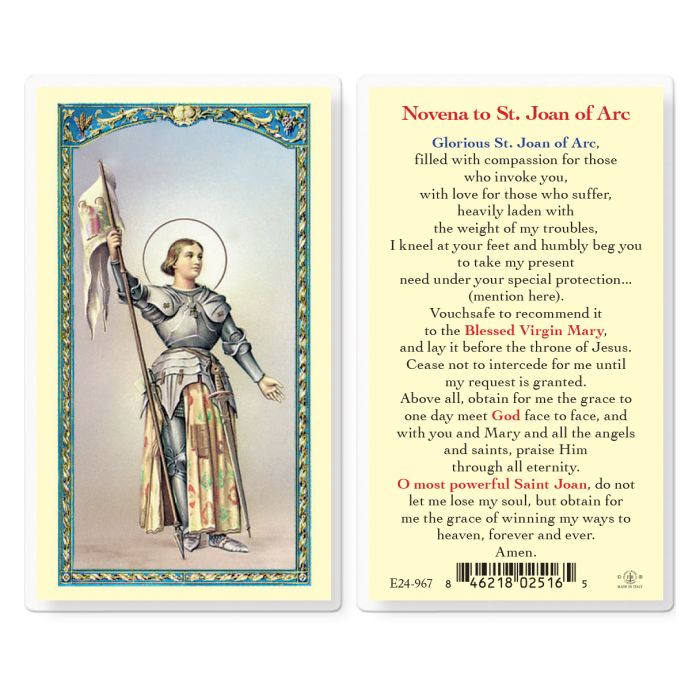 St. Joan of Arc - Holy Card