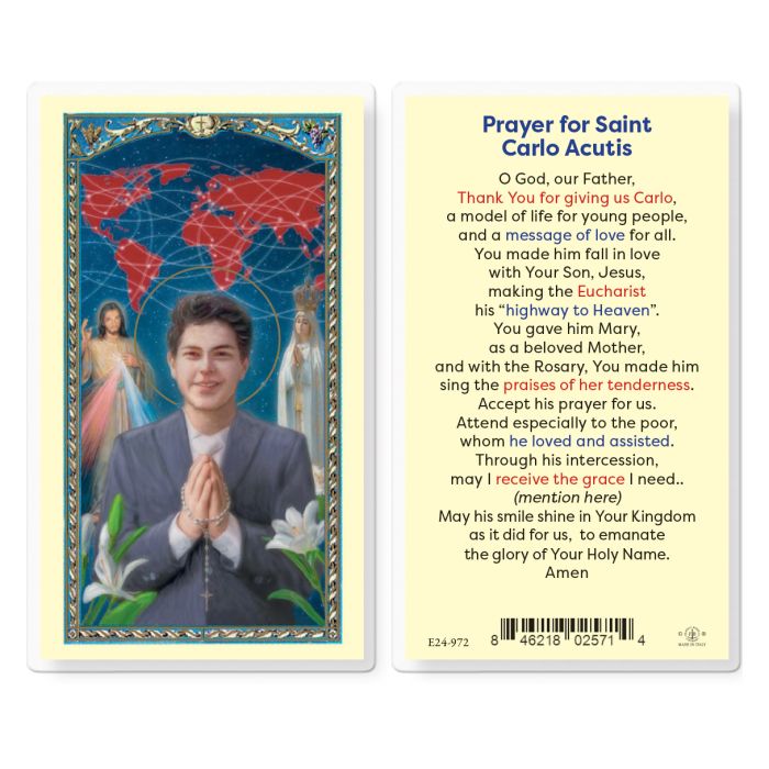 Prayer for St. Carlo Acutis Holy Card