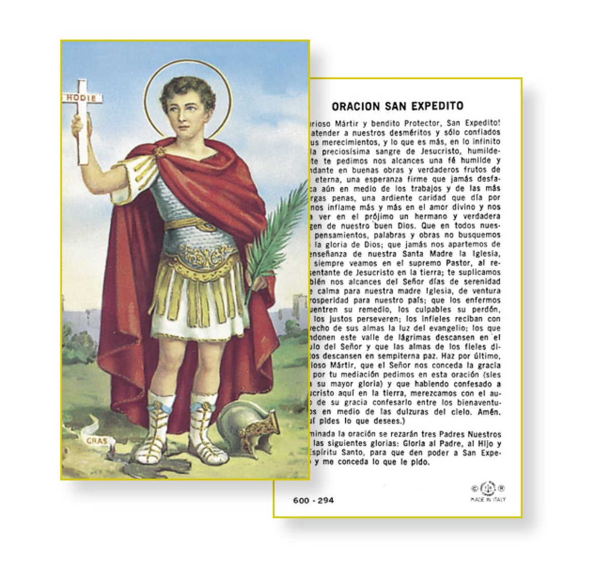 San Expedito Holy Card