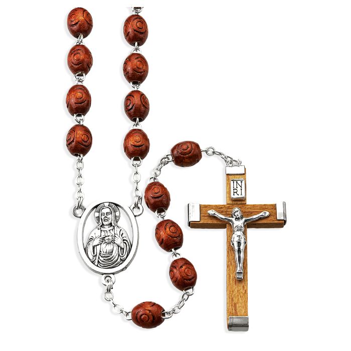 Wood Bead Rosary