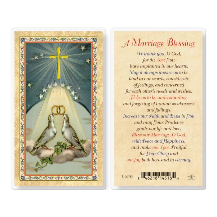 A Marriage Prayer Holy Card