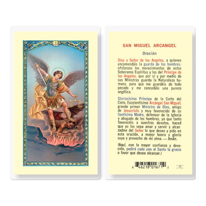 San Miguel Arcangel - Holy Card