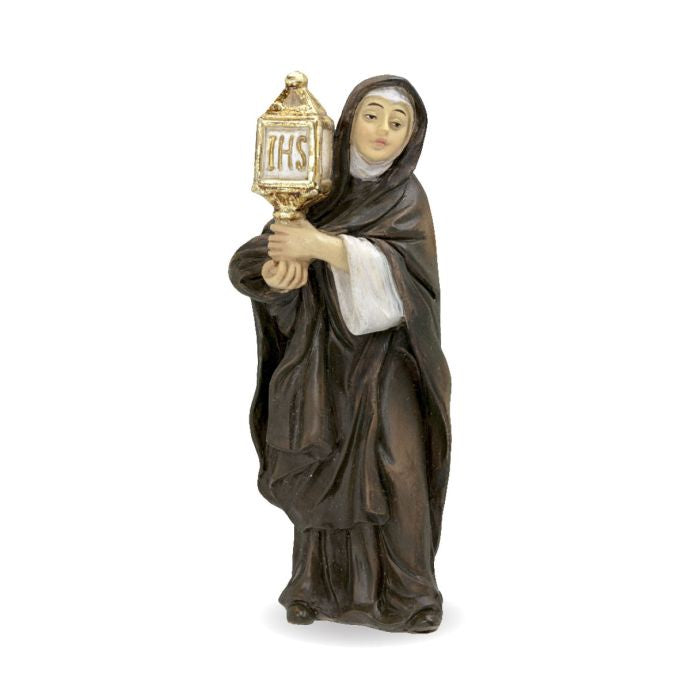 St. Clare - 4" Statue with Holy Card