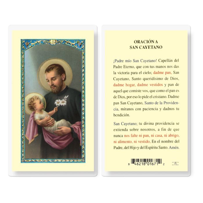 San Cayetano Holy Card