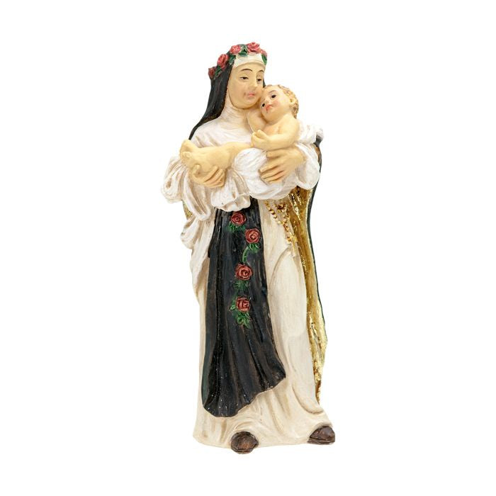 St. Rose of Lima - 4" Statue with Holy Card