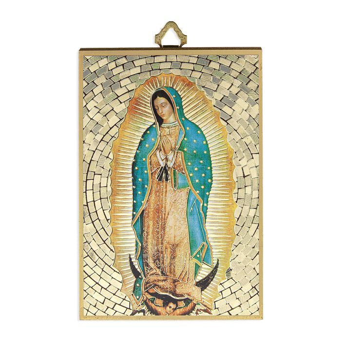 Our Lady of Guadalupe Mosaic Plaque in Spanish