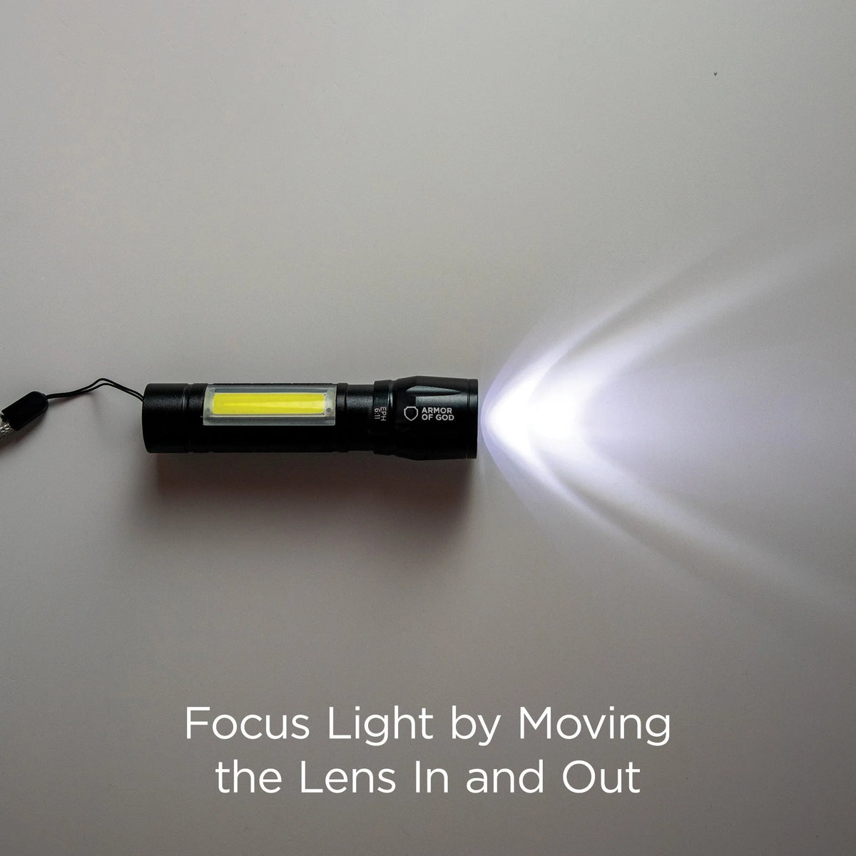 Scripture Flashlight with 3 Modes, USB Rechargeable