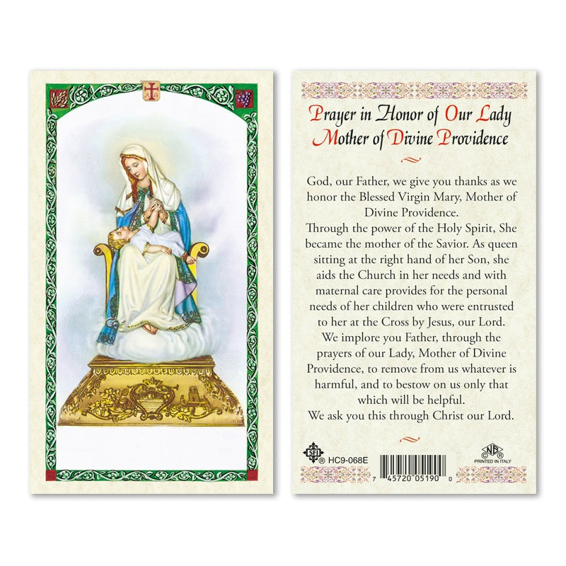Our Lady of Divine Providence Holy Card