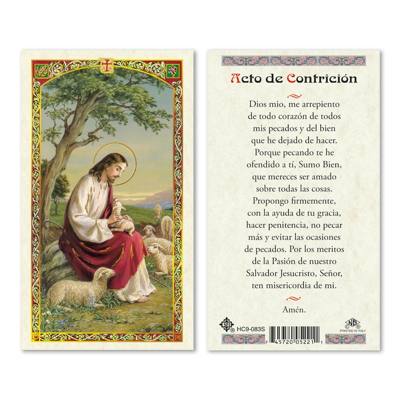 Acto de Contricion Holy Card