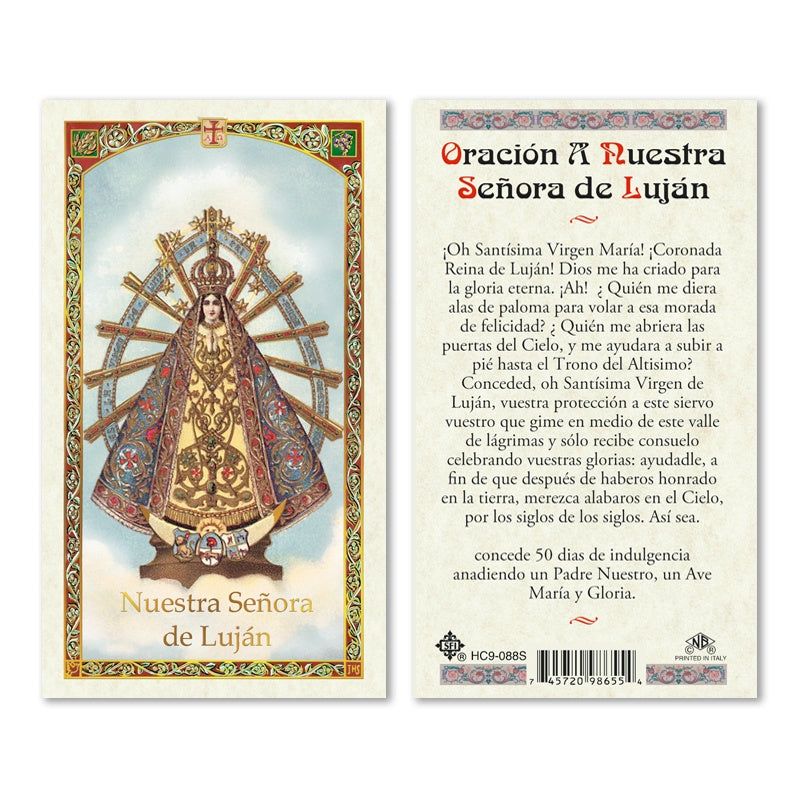 Senora de Lujan Holy Card