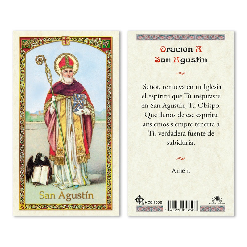 San Agustin Holy Card