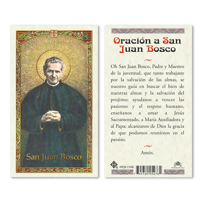San Juan Bosco Holy Card