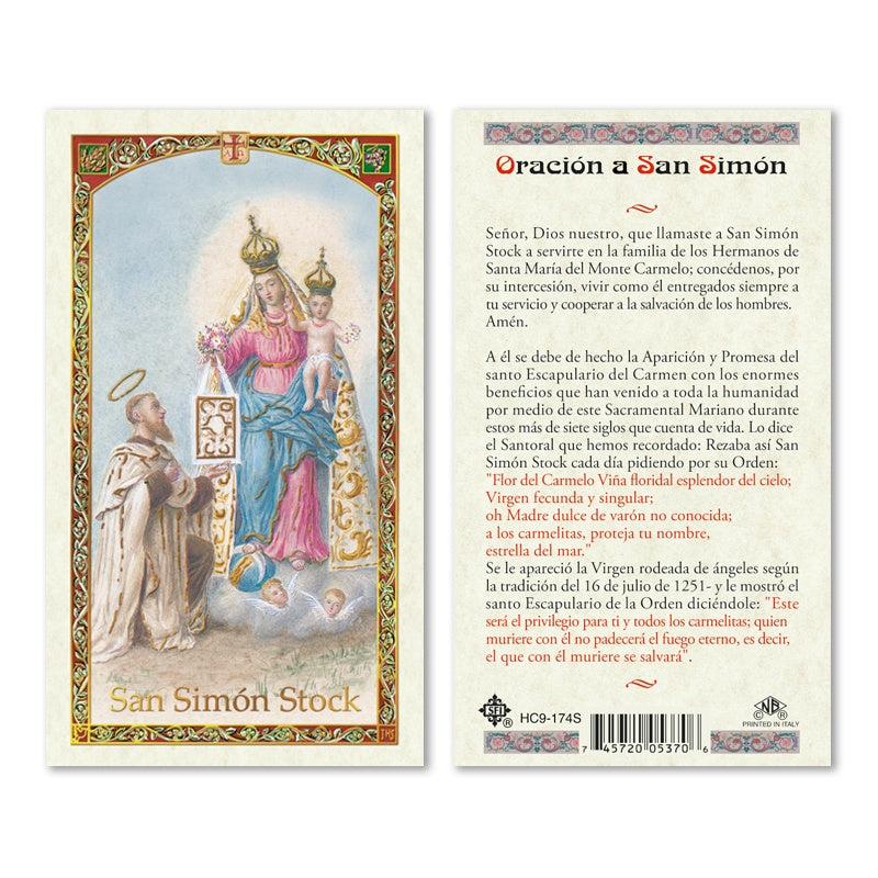 San Simon Holy Card