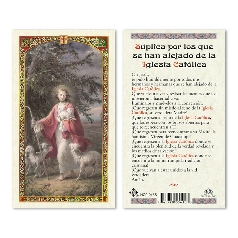 Suplica Aleiados Holy Card