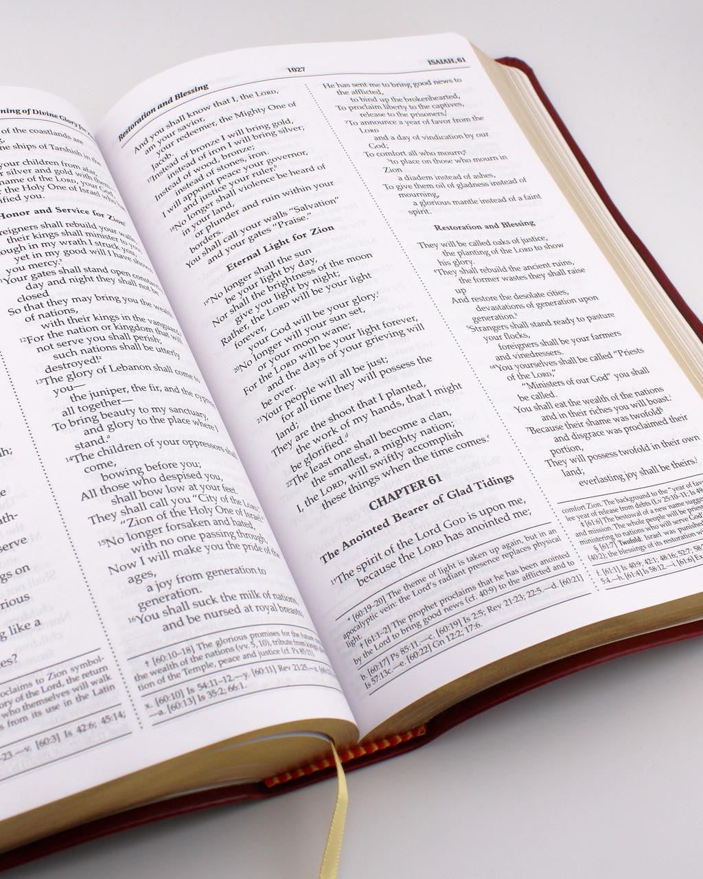 Holy Bible in Red Deluxe Ultrasoft Leatherette - NABRE