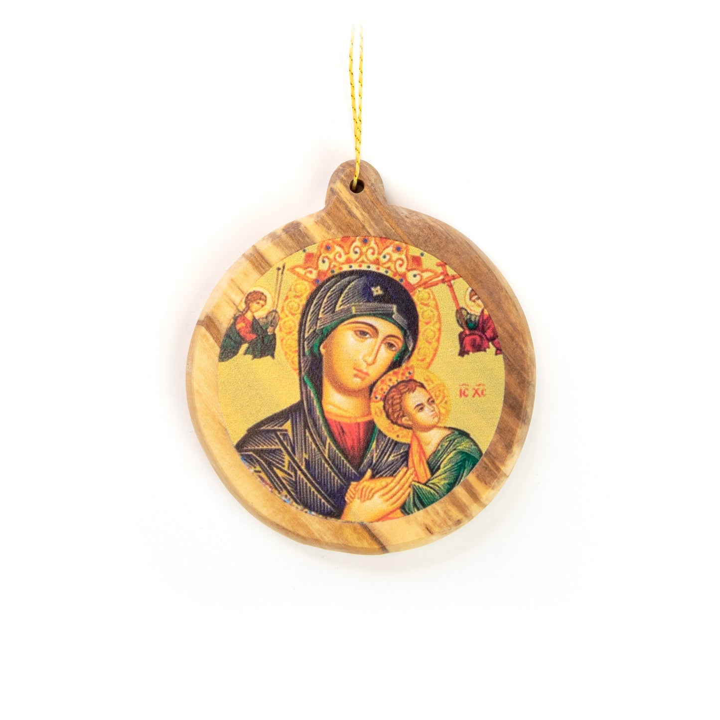 Our Lady of Perpetual Help Olive Wood Ornament