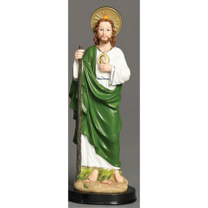 8" St. Jude Statue on Wood Base