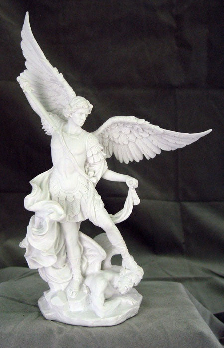 St. Michael Statue In White