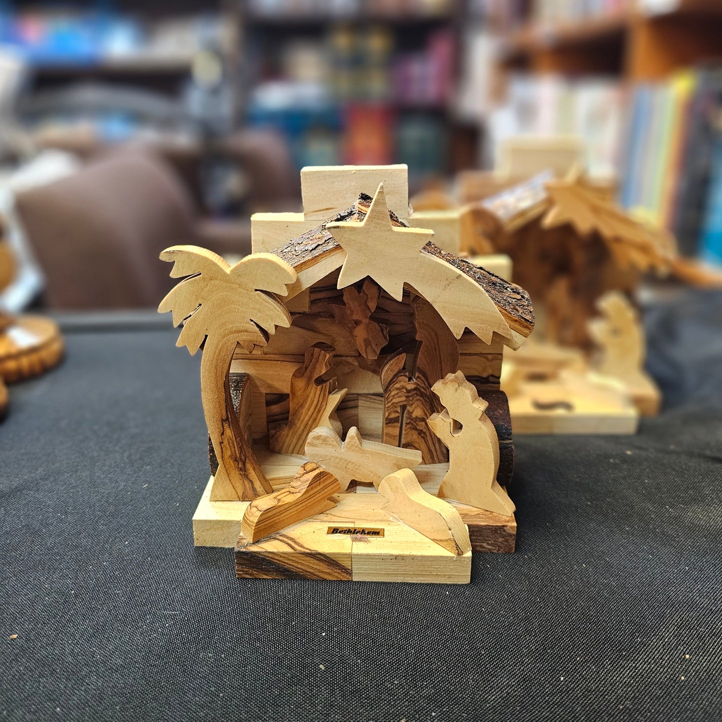 Olivewood Handmade Nativity - 5"