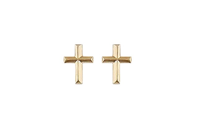 14 kt Gold Cross Earrings
