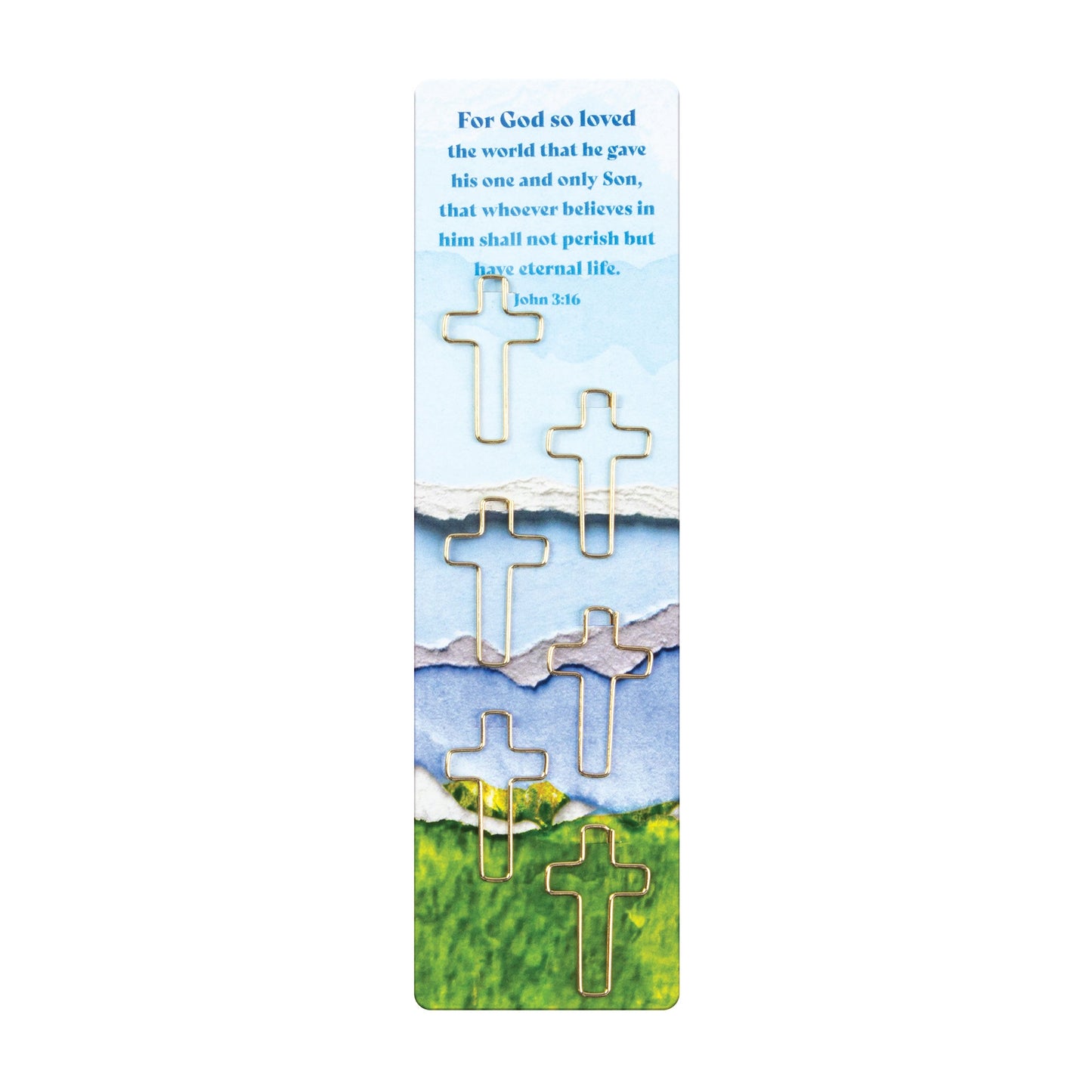 For God So Loved The World Bookmark Paper Clips