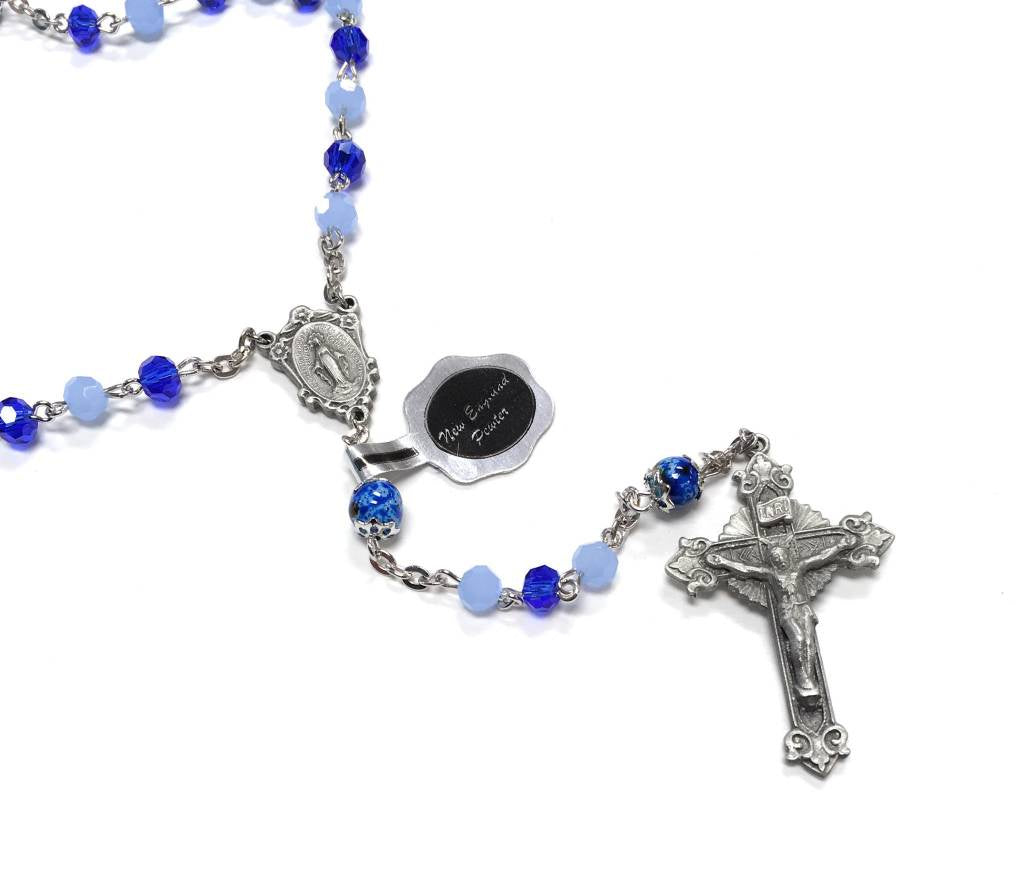 Blue Opal/Carribean Faceted Rosary