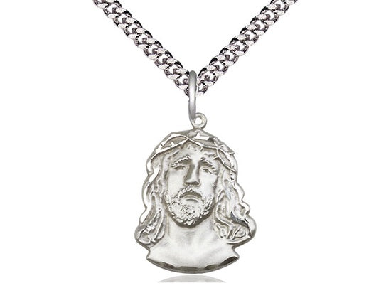 Ecce Homo Sterling Silver Medal on 20" Chain