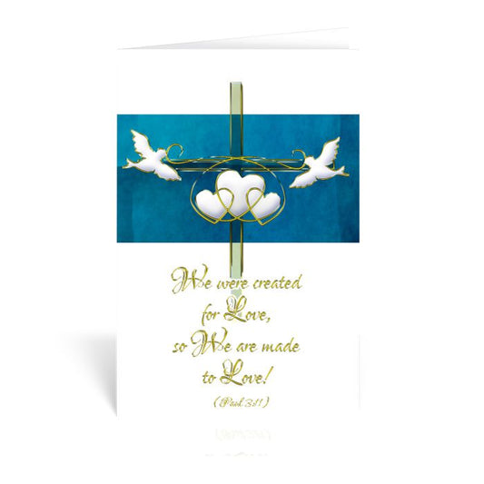 "We Were Created For Love" Wedding Greeting Card