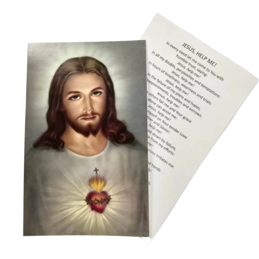 Sacred Heart of Jesus, Paper Prayer Card