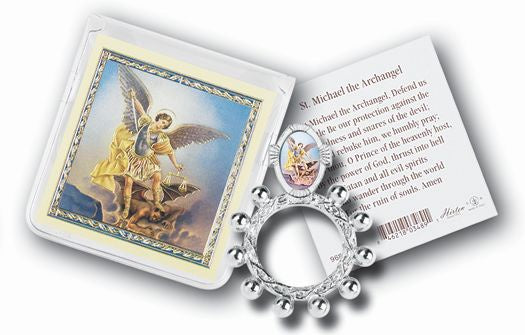 ST.MICHAEL ROSARY RING AND PRAYER CARD