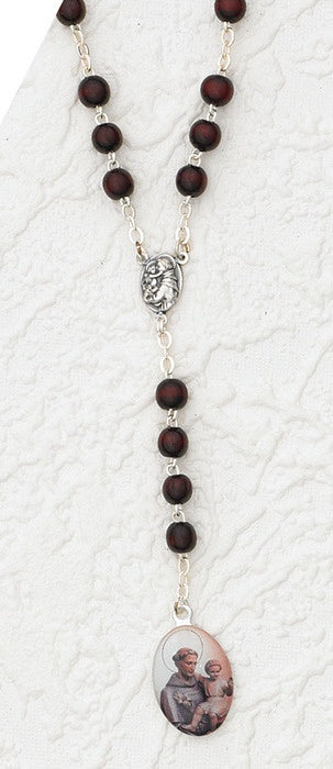 Chaplet of St. Anthony - Brown wooden beads