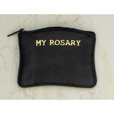 Leather Rosary Case - "My Rosary " (Color Variants)